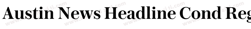 Austin News Headline Cond Regular字体转换